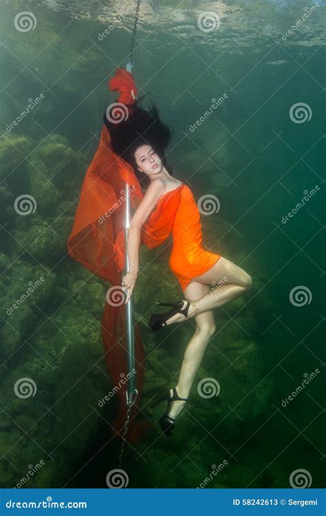 Underwater Striptease Stock Image Image Of Hair Model 58242613