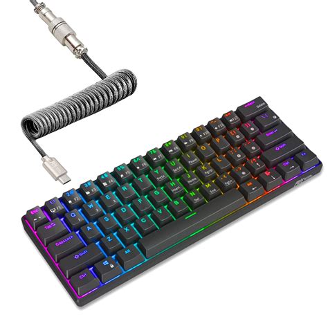 Buy Rk Royal Kludge Rk Mechanical Keyboard With Coiled Cable Ghz Bluetooth Wired