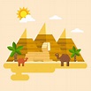 Egipto y piramide vector | Descargar Vectores Premium