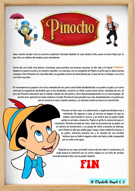 Cuentos Infantiles Pinocho Cuento Popular Cuento De P