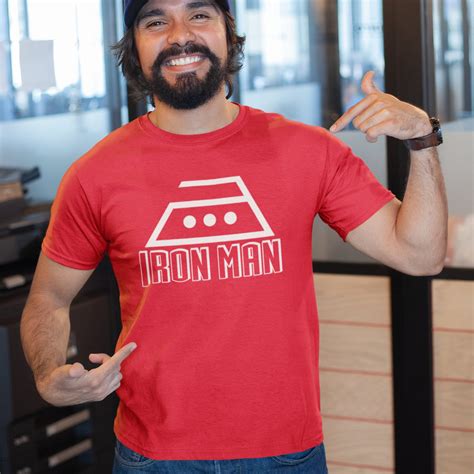 Funny Iron Man Shirt Superhero Ironing Parody T Shirt Funny Etsy