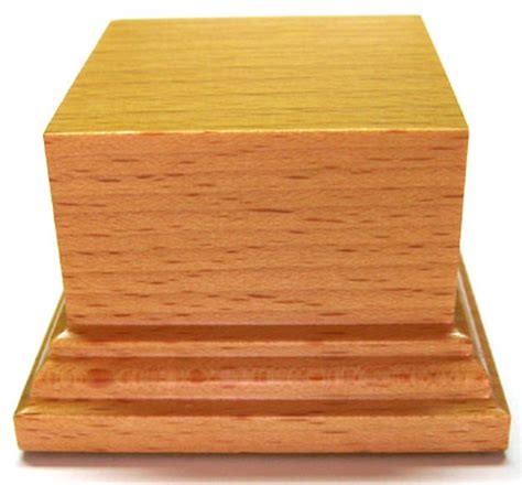 Wooden Base Stand Square 6x6 Beech Woodenbases For Modeling Wood