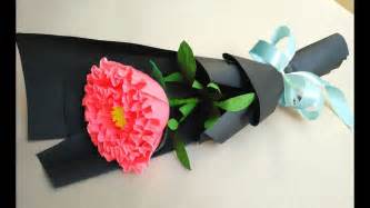 How To Make Paper Flower Bouquet At Home Easy Peony Paper Flower