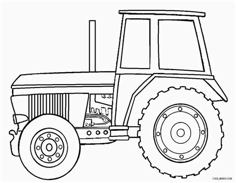 Simple Tractor Coloring Pages At Free Printable