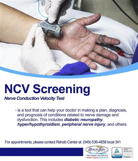 Nerve Conduction Velocity Screening Available At Healthserv