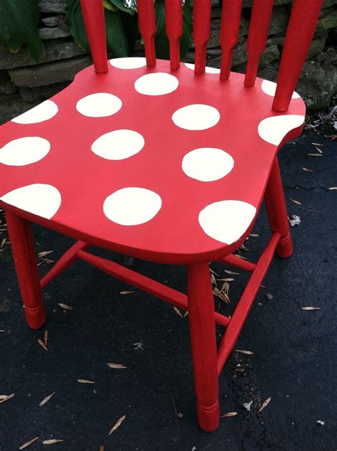 Polka Dot Chair Painted Chairs Polka Dot Chair Refinished Chairs