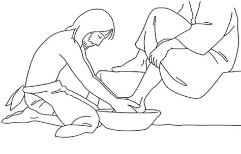 Jesus washes the disciples feet coloring page. Pin by Hannah Burgdorf on Coloring: Bible: NT: Gospels ...