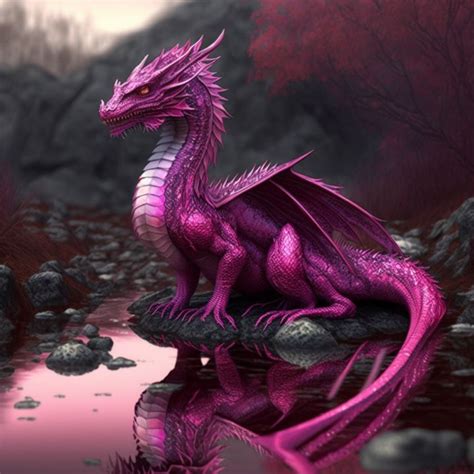 Pink Dragon Las Digital Art And Ai Fantasy And Mythology Magical