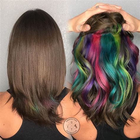 🌈secret Rainbow Hair🌈 Deathbycouture Peekaboo Hair Rainbow Hair