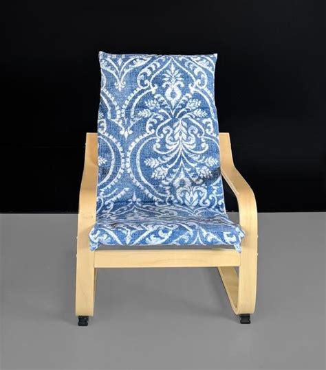 Dining chairs catch it all. Damask Floral Blue IKEA KIDS POÄNG Cushion Slipcover ...
