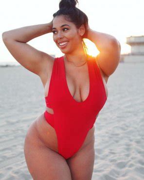 Tabria Majors In A One Piece On The Beach Porn Pic