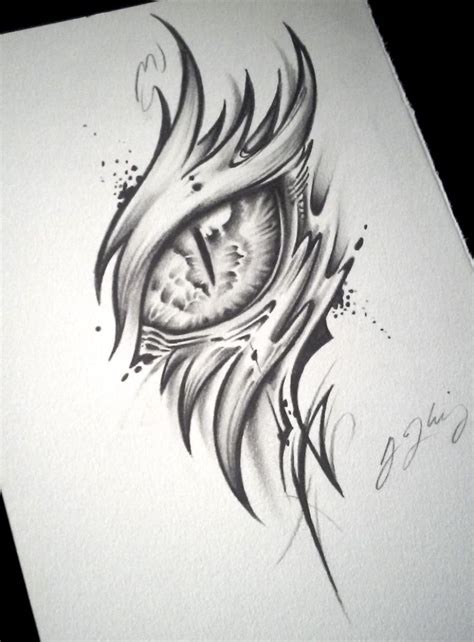 Dragon Eye Tattoo Alpha By J Kings Art Dragon Art Cool Drawings