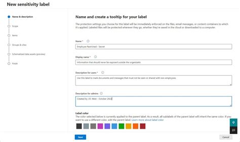 Assign Colors To Microsoft Purview Sensitivity Labels