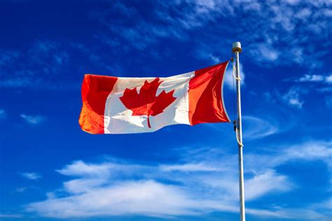 Canada Flag Blue Sky Stock Photos Pictures And Royalty Free Images Istock