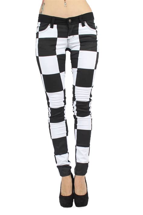 Follow the instructions in this trending graphic to finally get your front splits. Tripp NYC - Womens Skinny Front To Back Split Pant In Black/White Jumbo Check