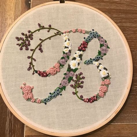 Hand Embroidery Letters Patterns Free Web First You Embroider All The