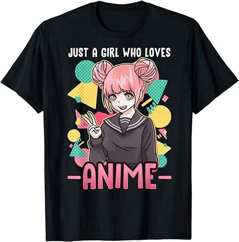 Anime Shirts For Girls Women Just A Girl Who Loves Anime T Shirt Short