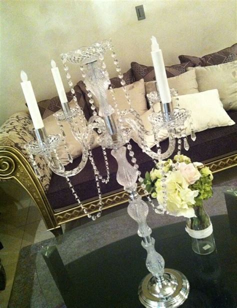 90cm Tall Table Centerpiece Acrylic Crystal Wedding Candelabra Candle