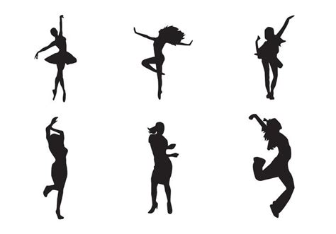 free vector dancing girl silhouettes 83763 vector art at vecteezy
