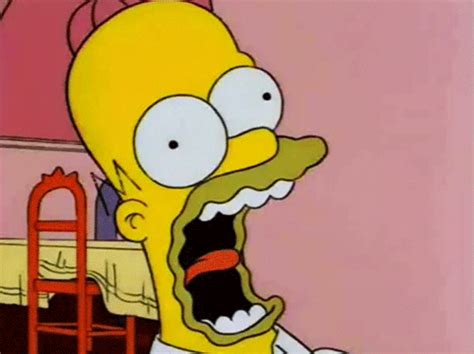 Scared Homer Simpson  By Hoppip Find And Share On Giphy