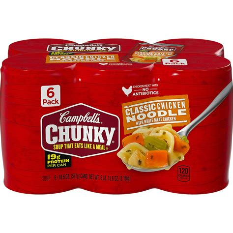 Campbells Chunky Classic Chicken Noodle Soup 186 Oz 6 Pk