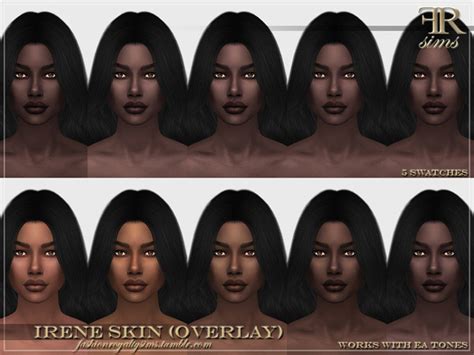 The Black Simmer Irene Skin Overlay By Fashionroyaltysims