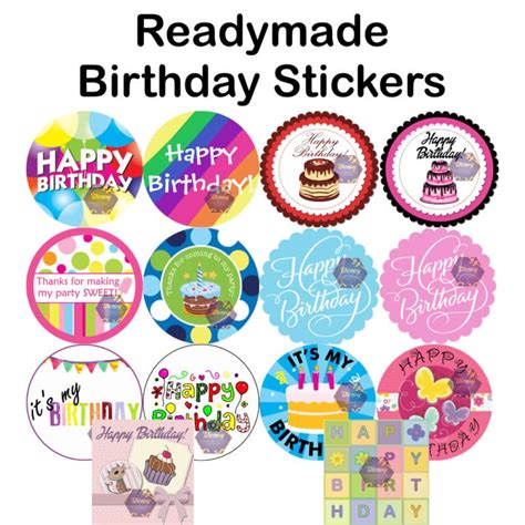 Readymade Stickers Birthday Dicesry T And Favor Malaysia