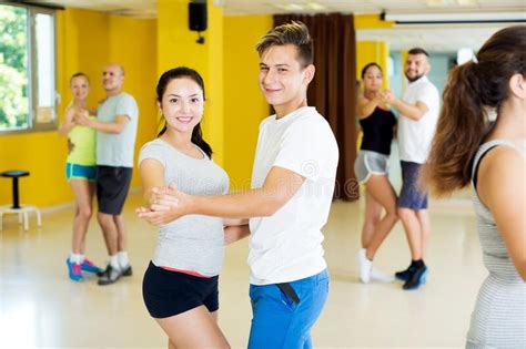 Smiling People Dancing Waltz Stock Image Image Of Classical