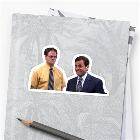 The Office Michael Scott And Dwight Schrute Stickers By Durantula28