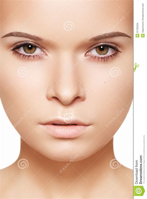 Spa Beauty Makeup Beautiful Girl Face Clean Skin Stock