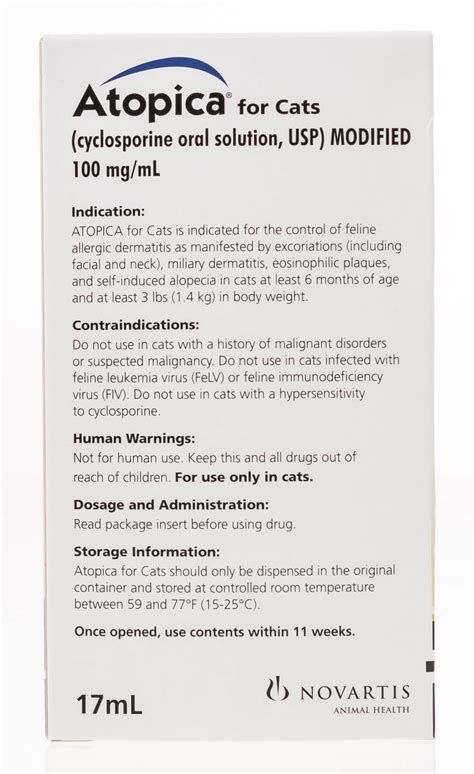 Atopica Cat 100 Mgml 17 Ml Santa Cruz Animal Health