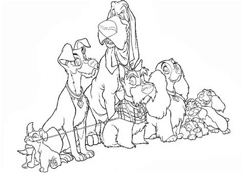 Lady And The Tramp Coloring Page Free Coloring Pages And Coloring