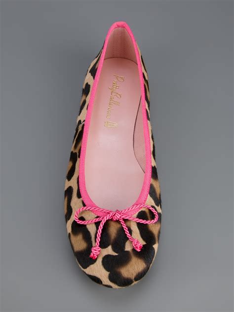 Pretty Ballerinas Leopard Print Ballerina In Pink Leopard Lyst
