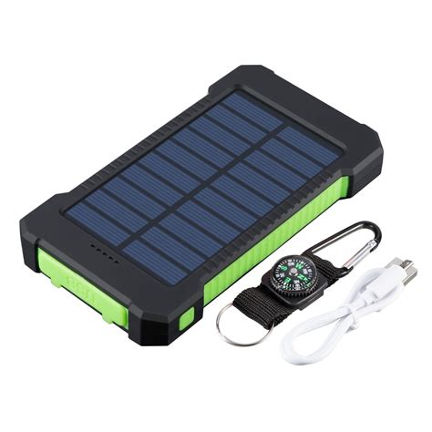 Solar Power Bank Waterproof 600000mah Dual Usb Portable Solar Battery