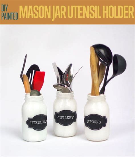 Make A Utensil Holder With Mason Jars This Fun And Easy Diy Project