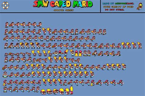 Super Mario World Sprite Sheet Pixel Art Games Super Mario Rpg Sprite Images