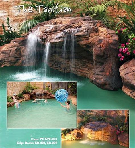 Tahitian Large Swimming Pool Waterfalls Kits Pool Waterfalls