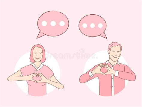 Boy And Girl Exchanging Messages Vector Flat Cartoon Illustration