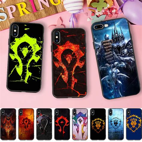 Minason World Of Warcrafts Case Wows Horde Alliance Soft Silicone Phone