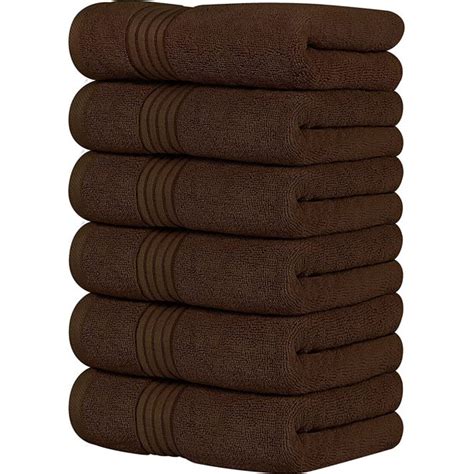 Utopia Towels 6 Pack Premium Large Hand Towels 600 Gsm Cotton 16 X 28