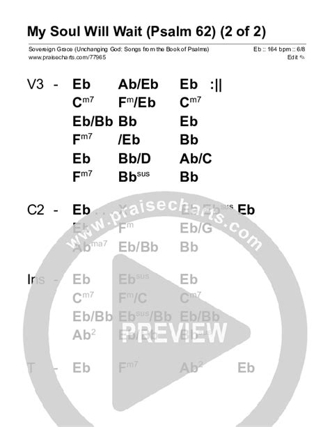 My Soul Will Wait Psalm Free Chords Pdf Sovereign Grace