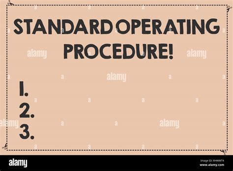 Handwriting Text Standard Operating Procedure Concept Meaning Detailed