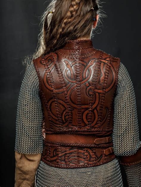 Lagertha Leather Armor Viking Women Breastplate Larp And Cosplay