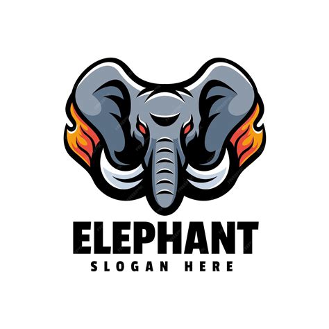 Premium Vector Elephant Mascot Illustration Logo Design
