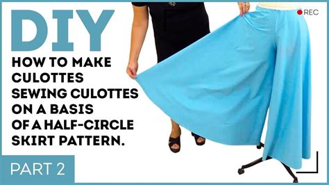 DIY: How to make culottes? Sewing culottes on a basis of a half-circle ...