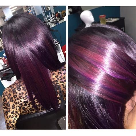 Protective Style Colored Weave Andor Wig Idea Multi Purple