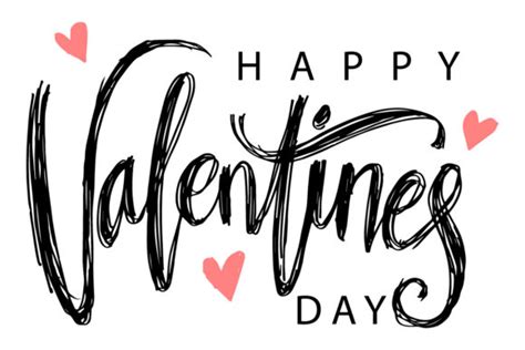 Hand Lettering Happy Valentine Day Graphic By Handhini · Creative Fabrica