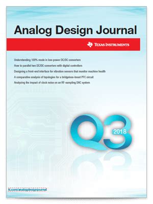 analog design journal Q3 cover | Analog circuits, Analog, Journal