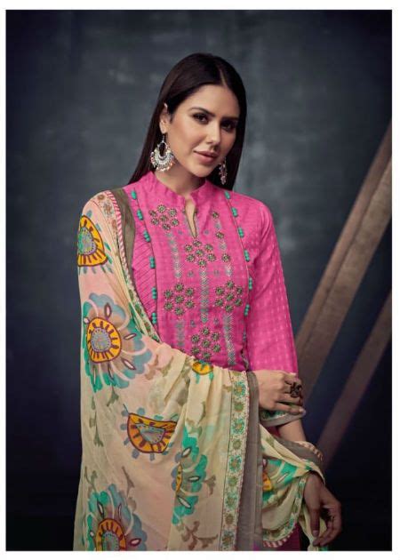 Kesar Sonam Bajwa Pure Pashmina With Elegant Embroidery Suit 1002 With Images Embroidery