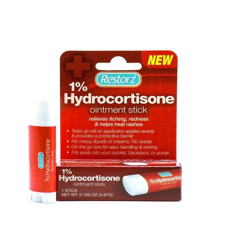 Restorz Hydrocortisone 1 Cream Treatment Stick 2 Pack No Mess